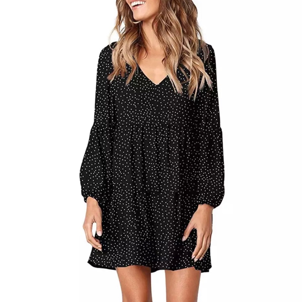 Black and White Dotted Dress